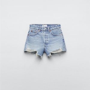ZARA TRF HIGH RISE DENIM SHORTS